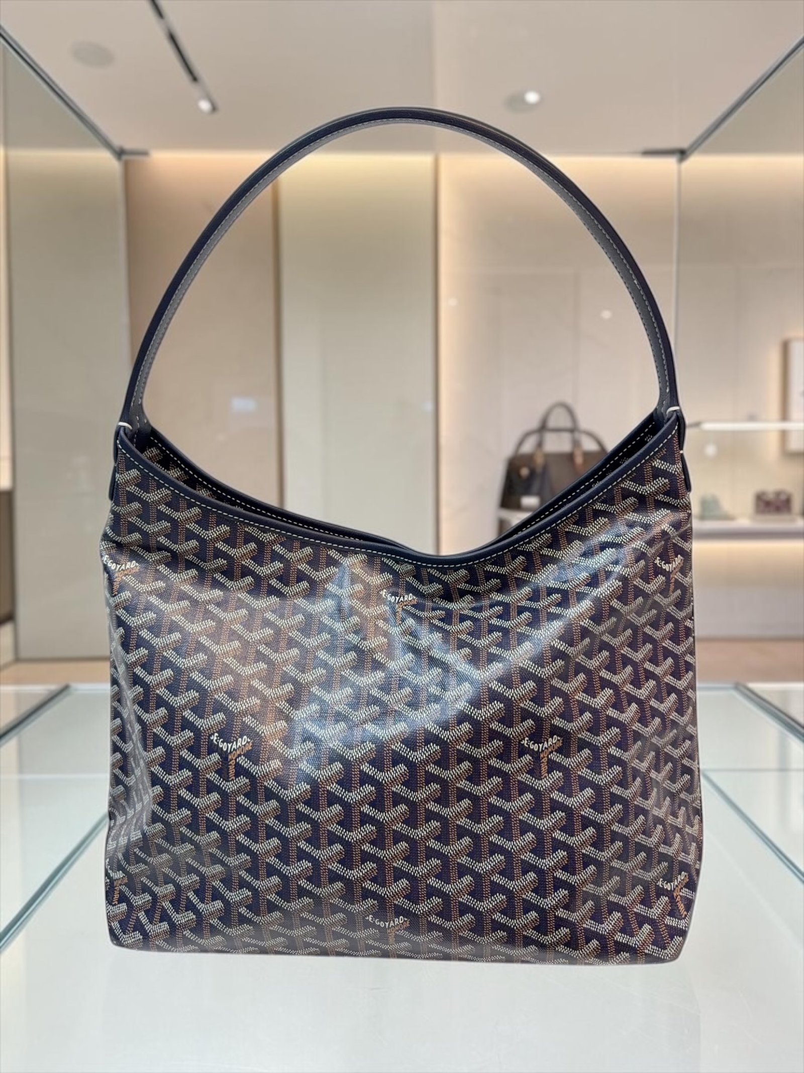 Goyard 95% New-Goyard Hobo Bag Navy Blue