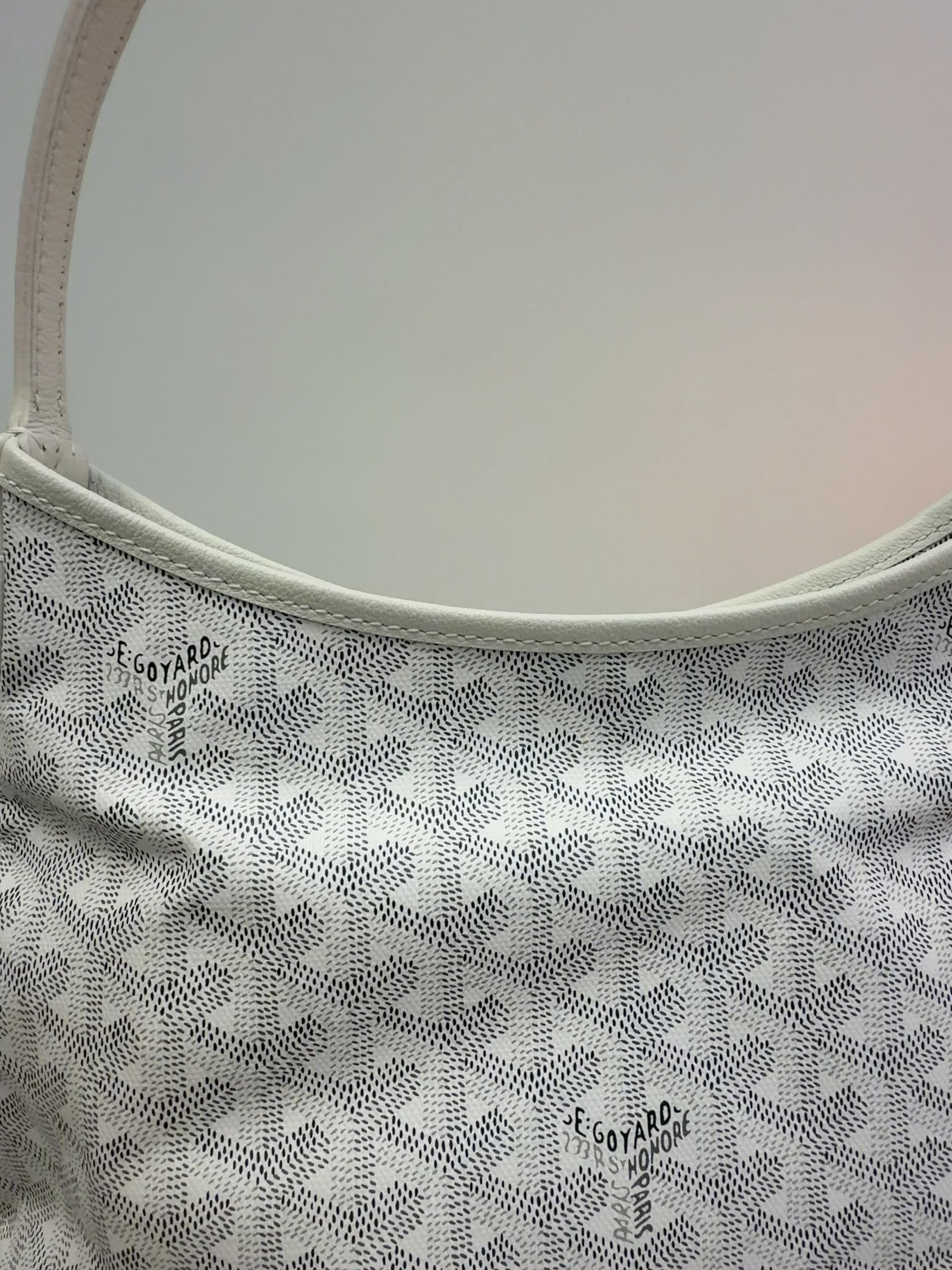 Goyard 95% New-Goyard Mini Hobo-White