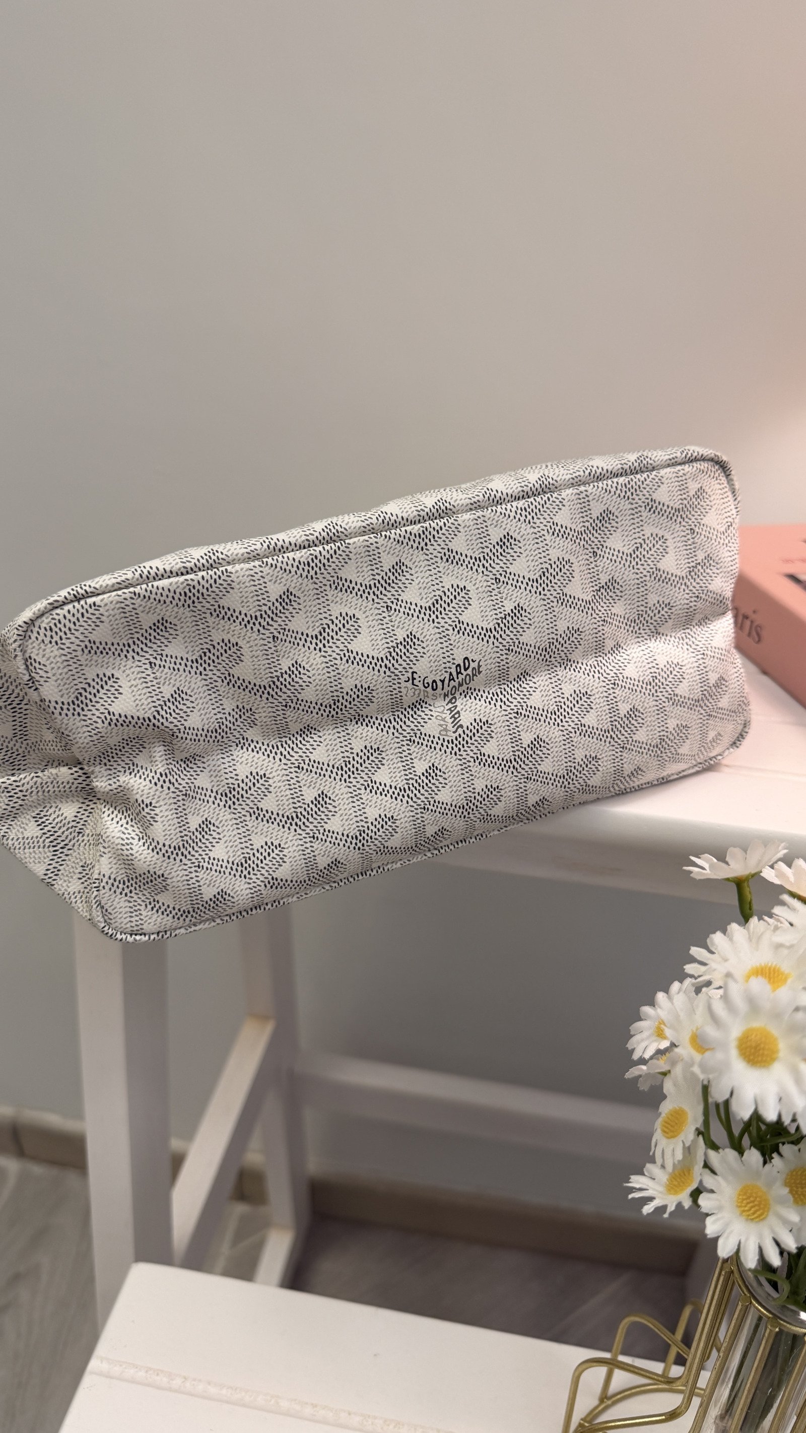 Goyard 95% New-Goyard Mini Hobo-White