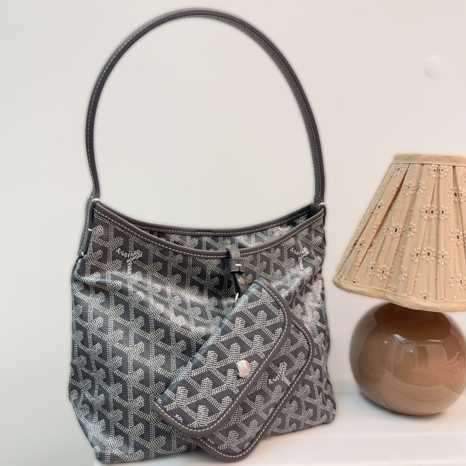 Goyard 95% New Goyard Mini Hobo-Grey