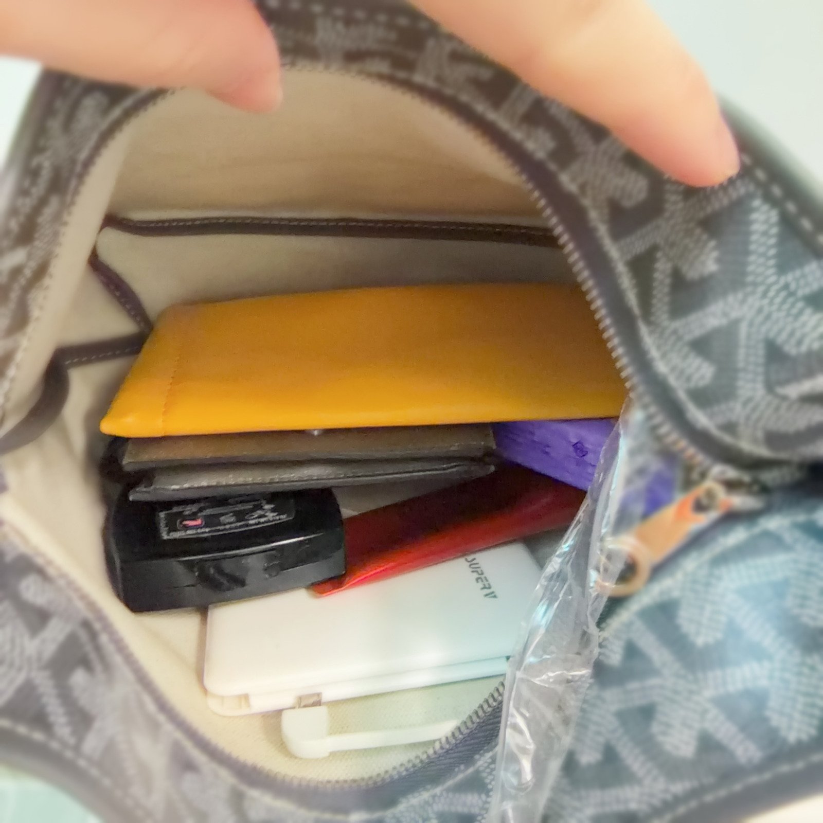 Goyard 95% New Goyard Mini Hobo-Grey