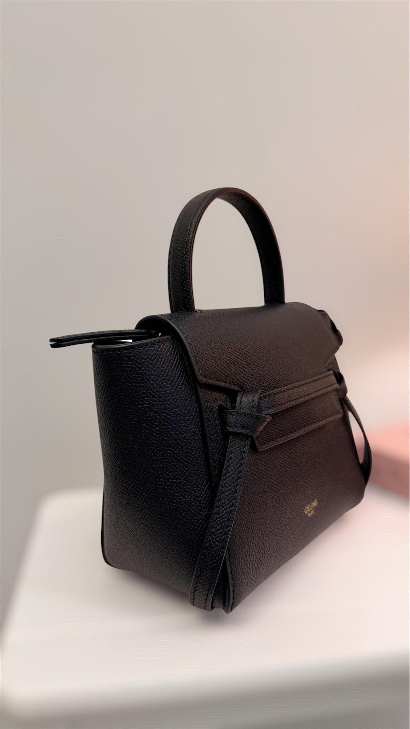 Celine Brand New-Celine Pico Belt-Black