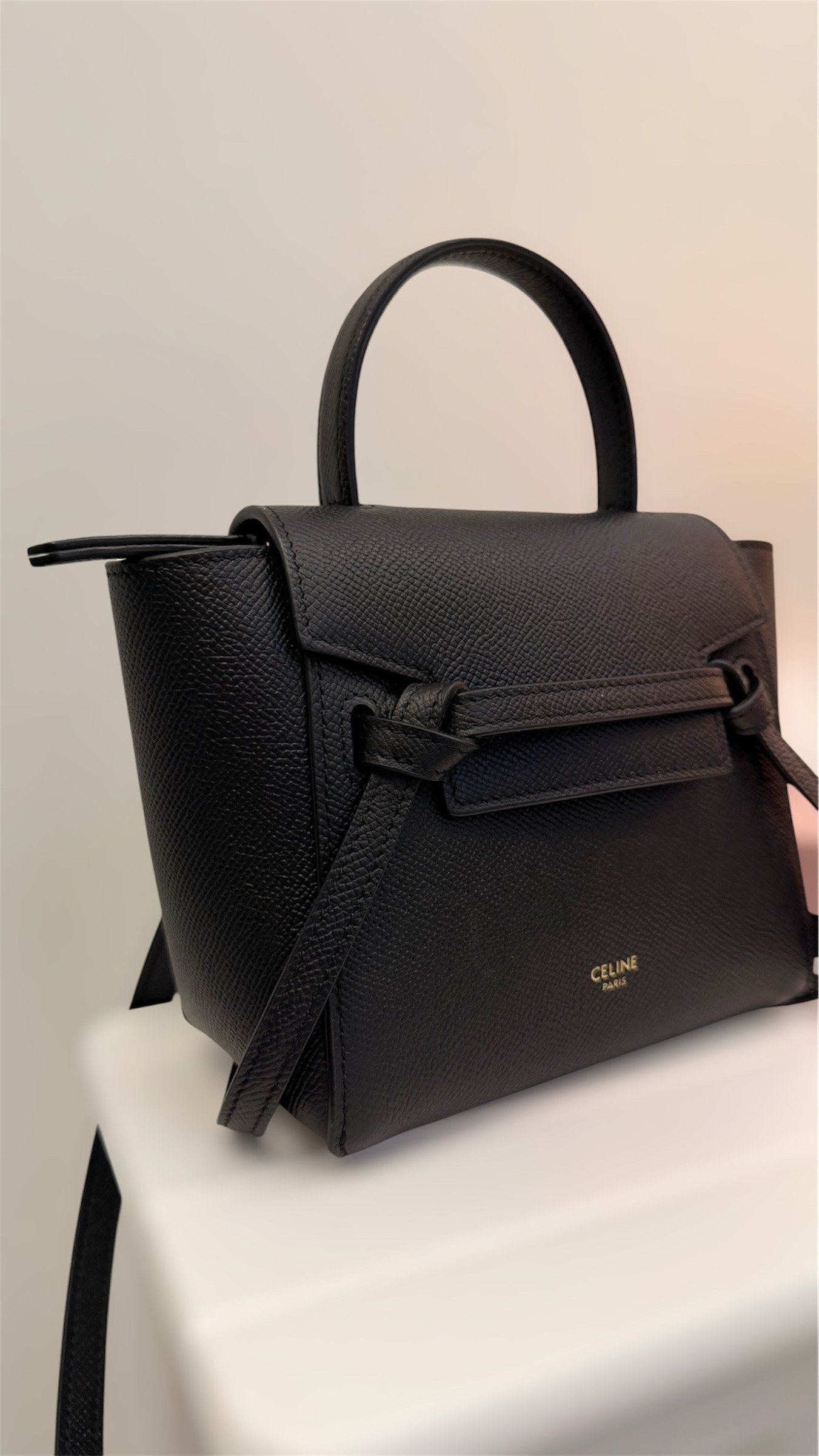 Celine Brand New-Celine Pico Belt-Black