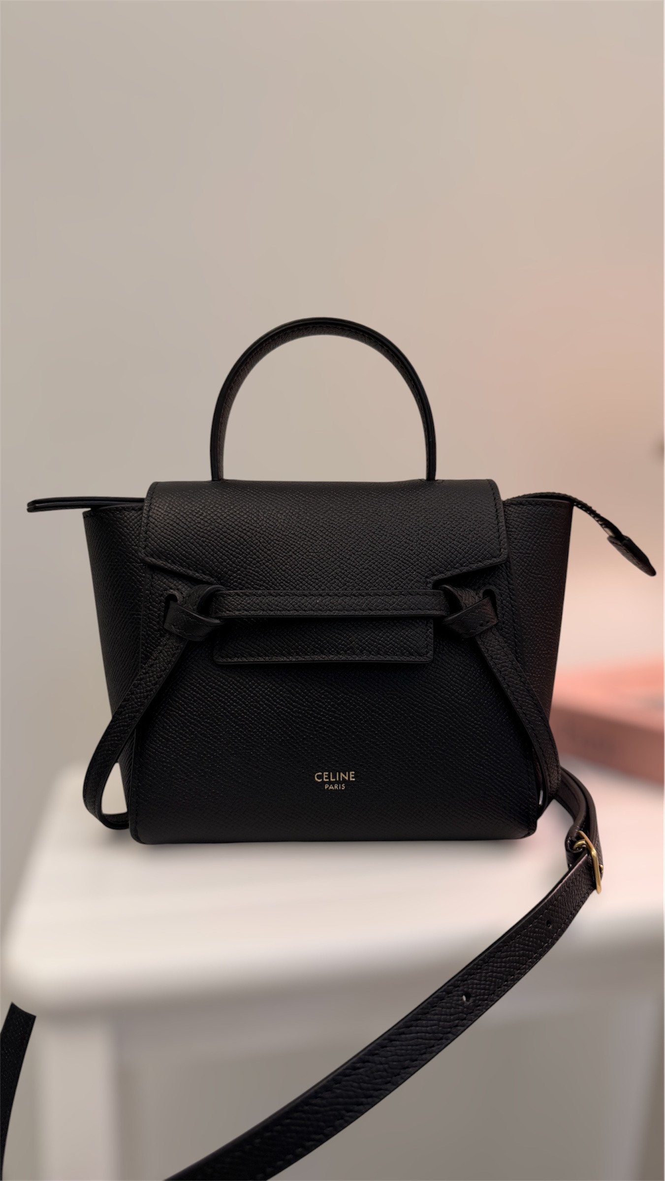 Celine Brand New-Celine Pico Belt-Black