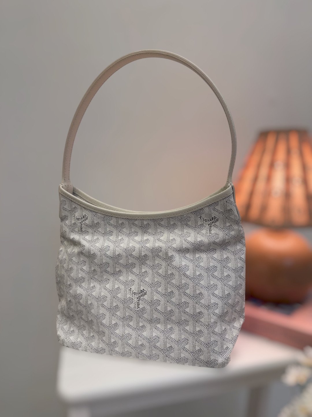 Goyard 95% New-Goyard Mini Hobo-White