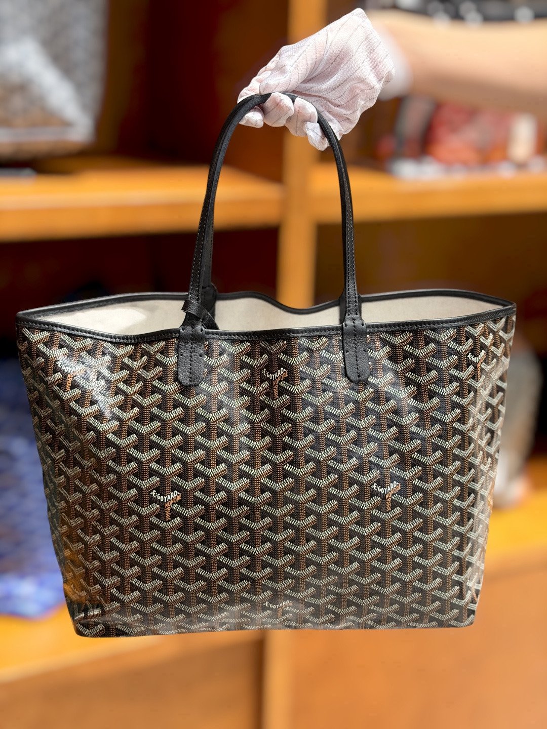 Goyard 95% New Goyard St Louis Tote-Black PM