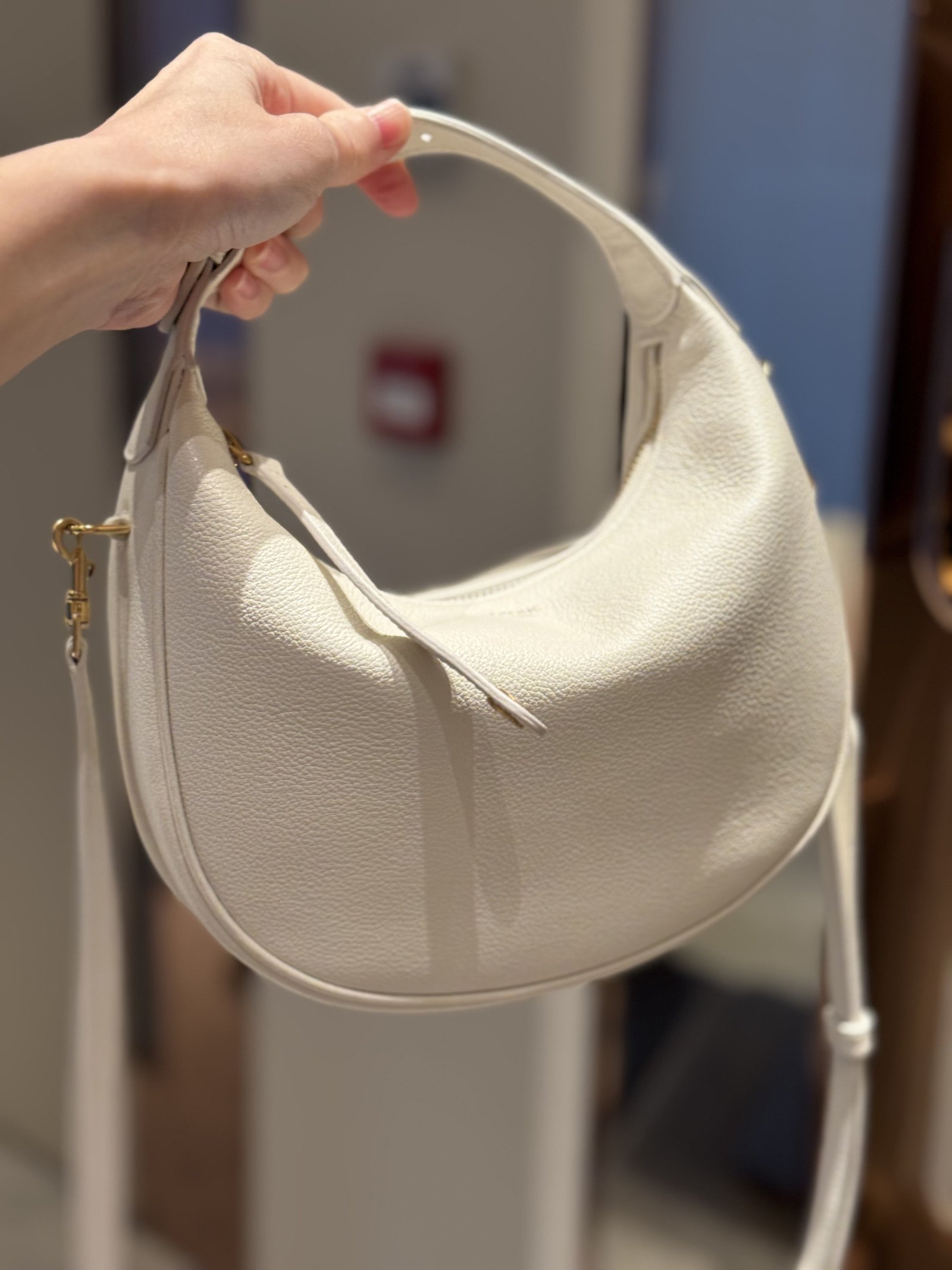 Celine 99% New-Celine Teen Lulu Bag-White