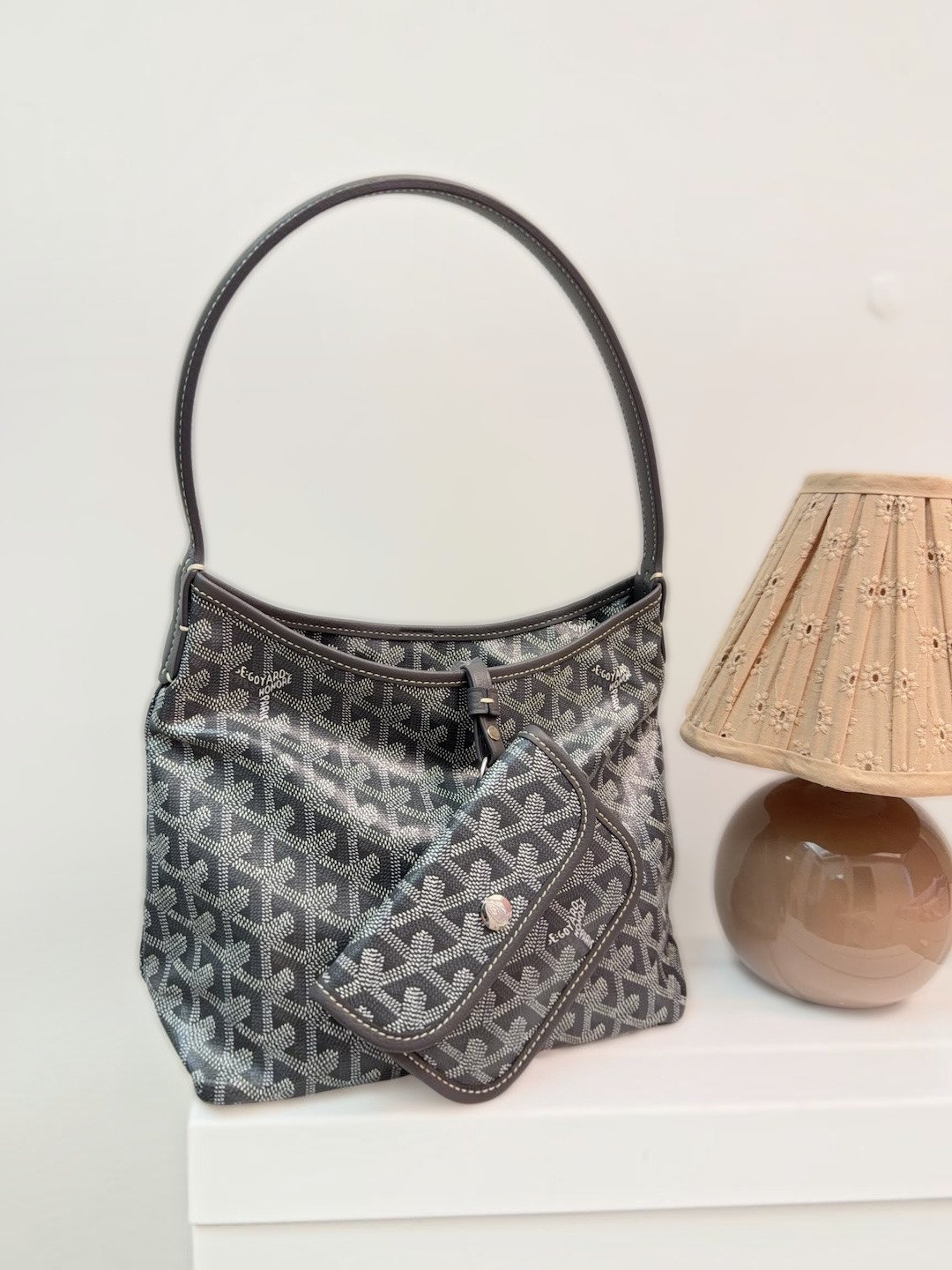 Goyard 95% New Goyard Mini Hobo-Grey