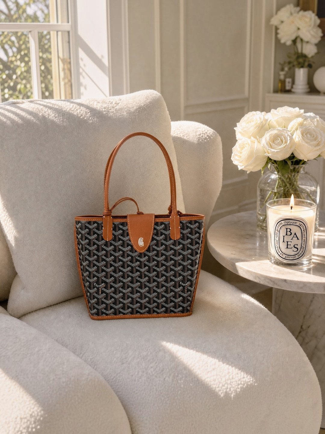 Goyard Used Goyard Mini Anjou Bag-Tan
