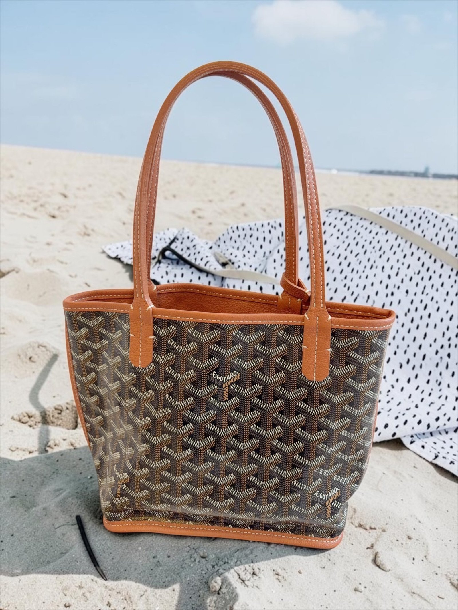 Goyard Used Goyard Mini Anjou Bag-Tan