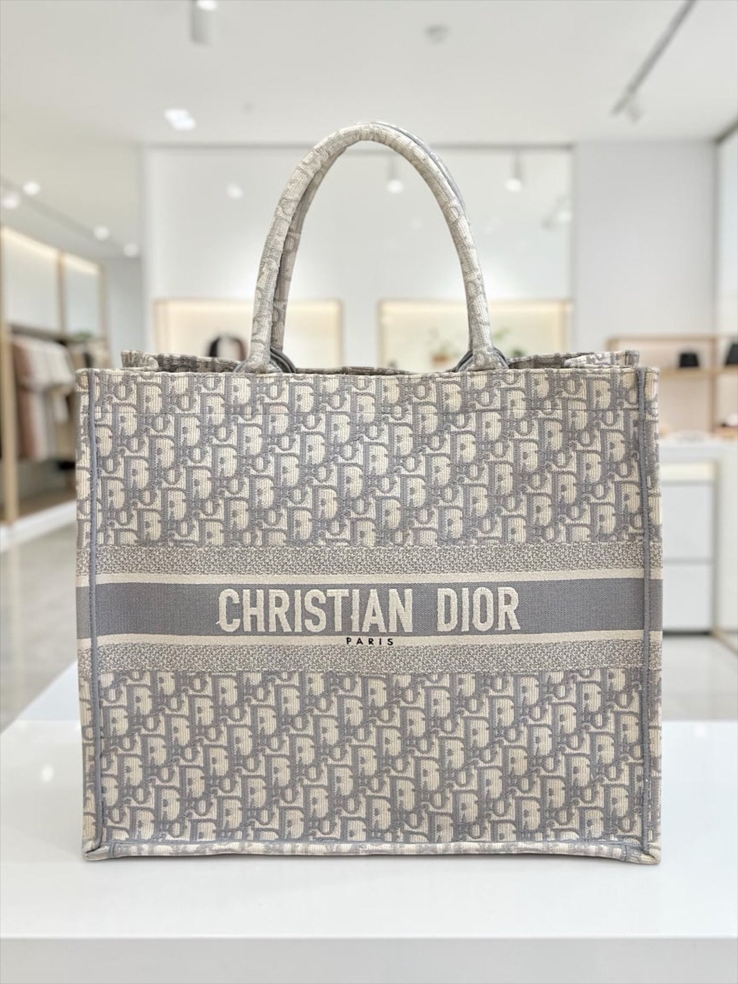 Dior Dior Book Tote-Large Grey