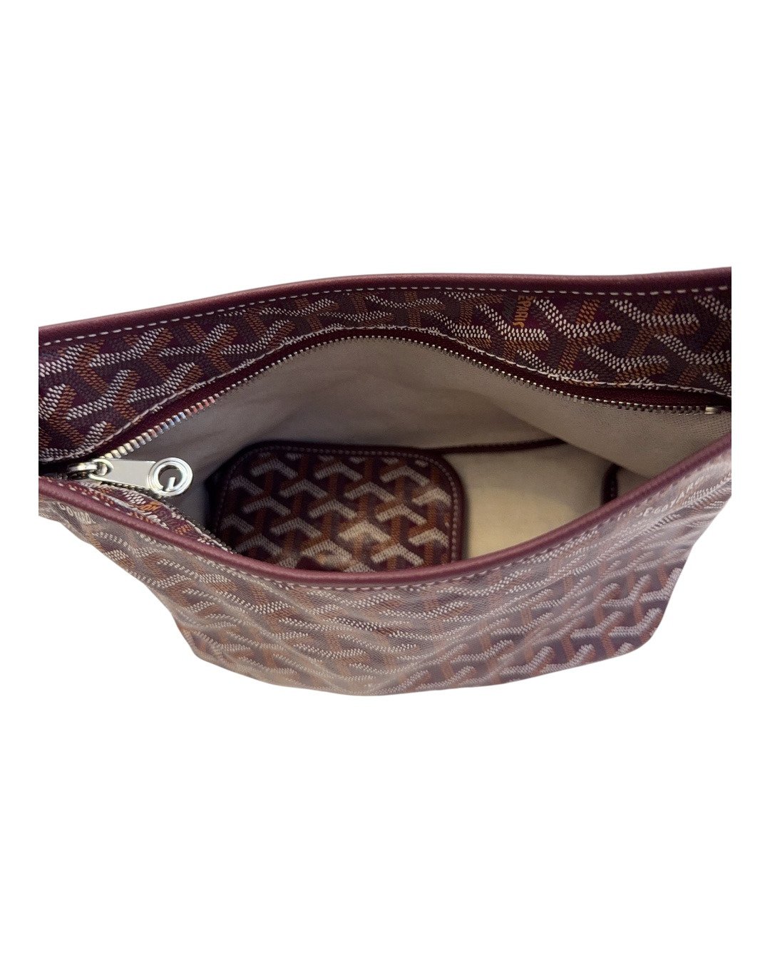 Goyard 95% New-Goyard Mini Hobo-Burgundy