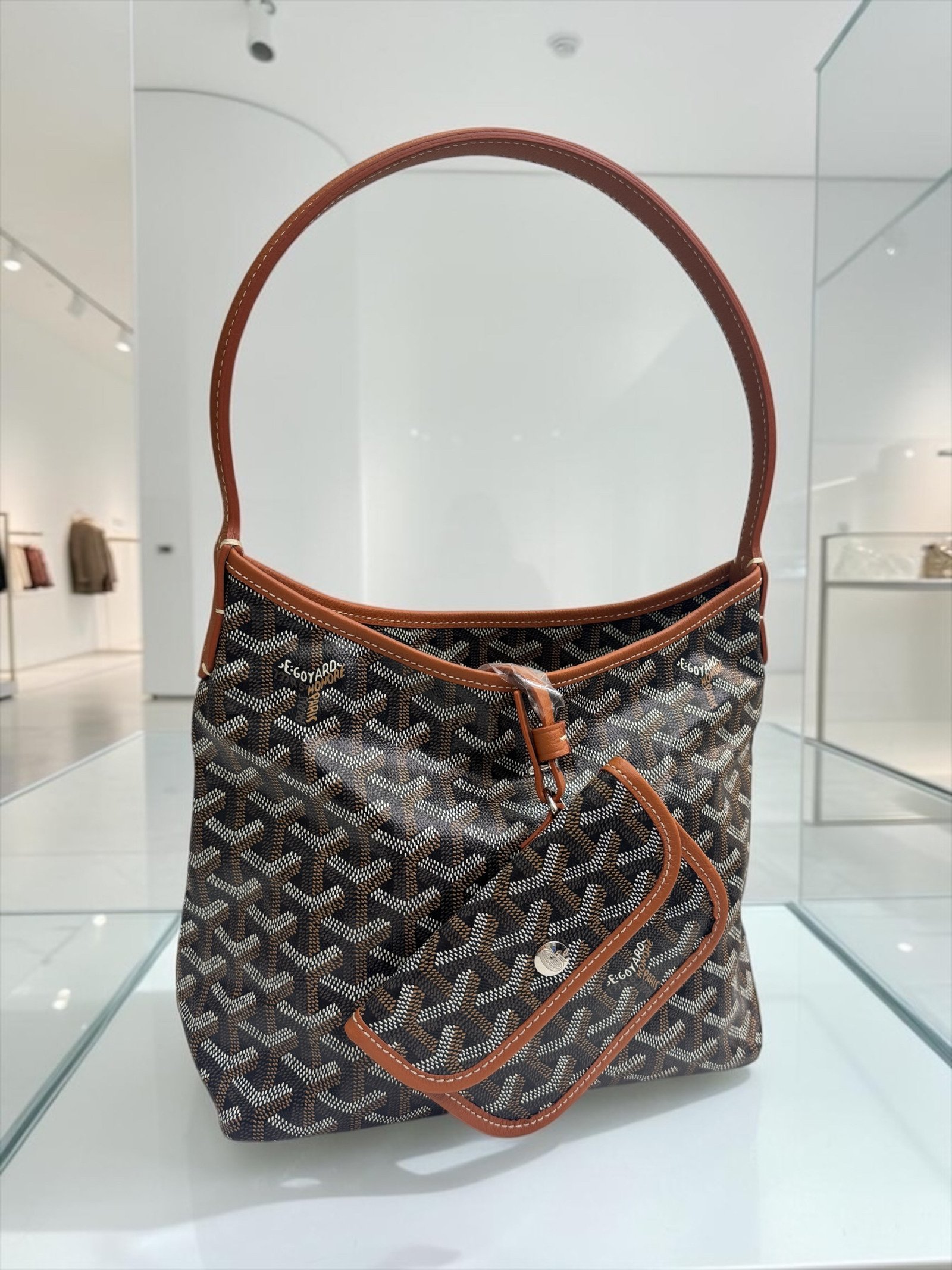 Goyard 98% new Goyard Mini Hobo-Tan