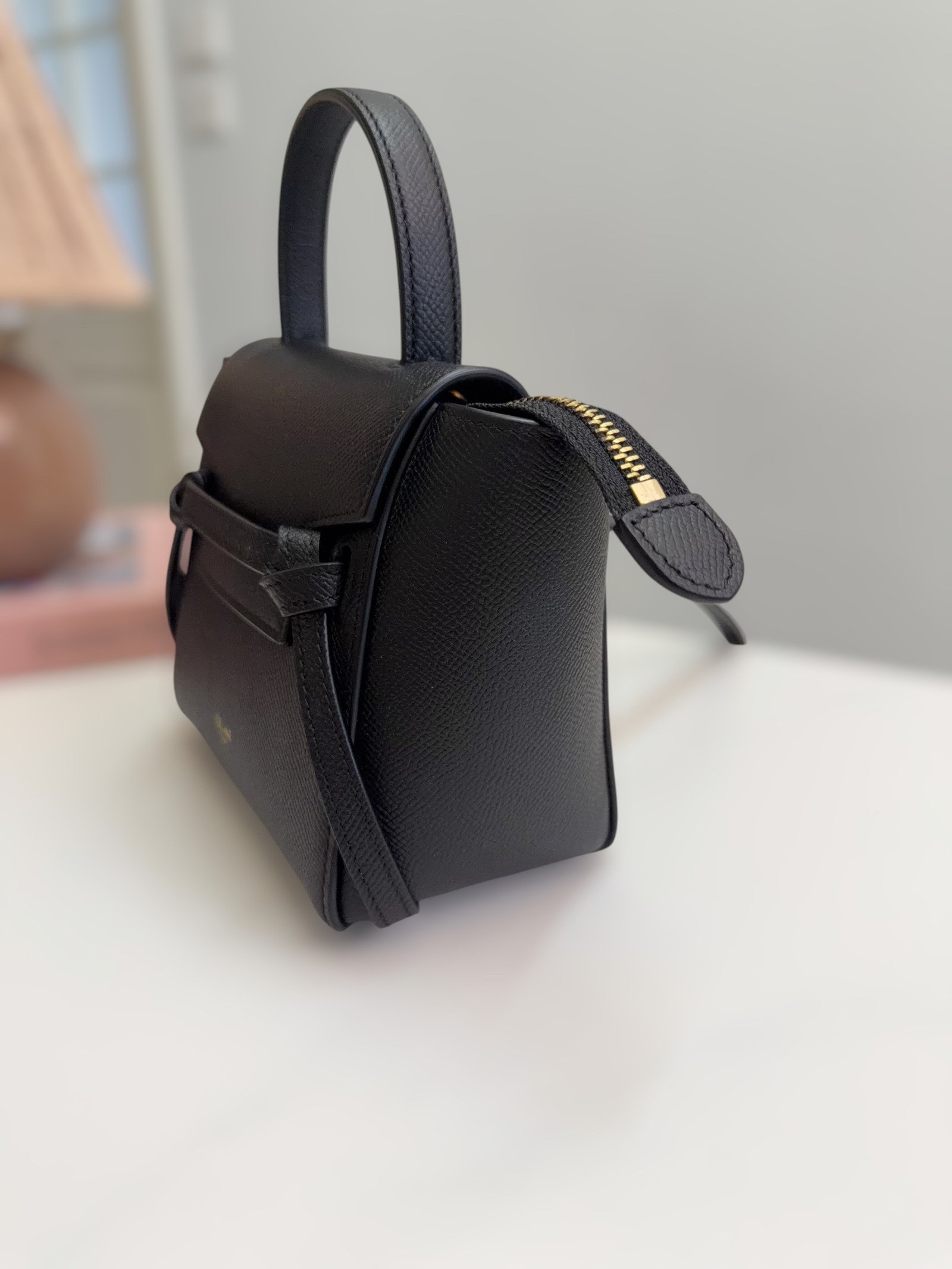 Celine Brand New-Celine Pico Belt-Black
