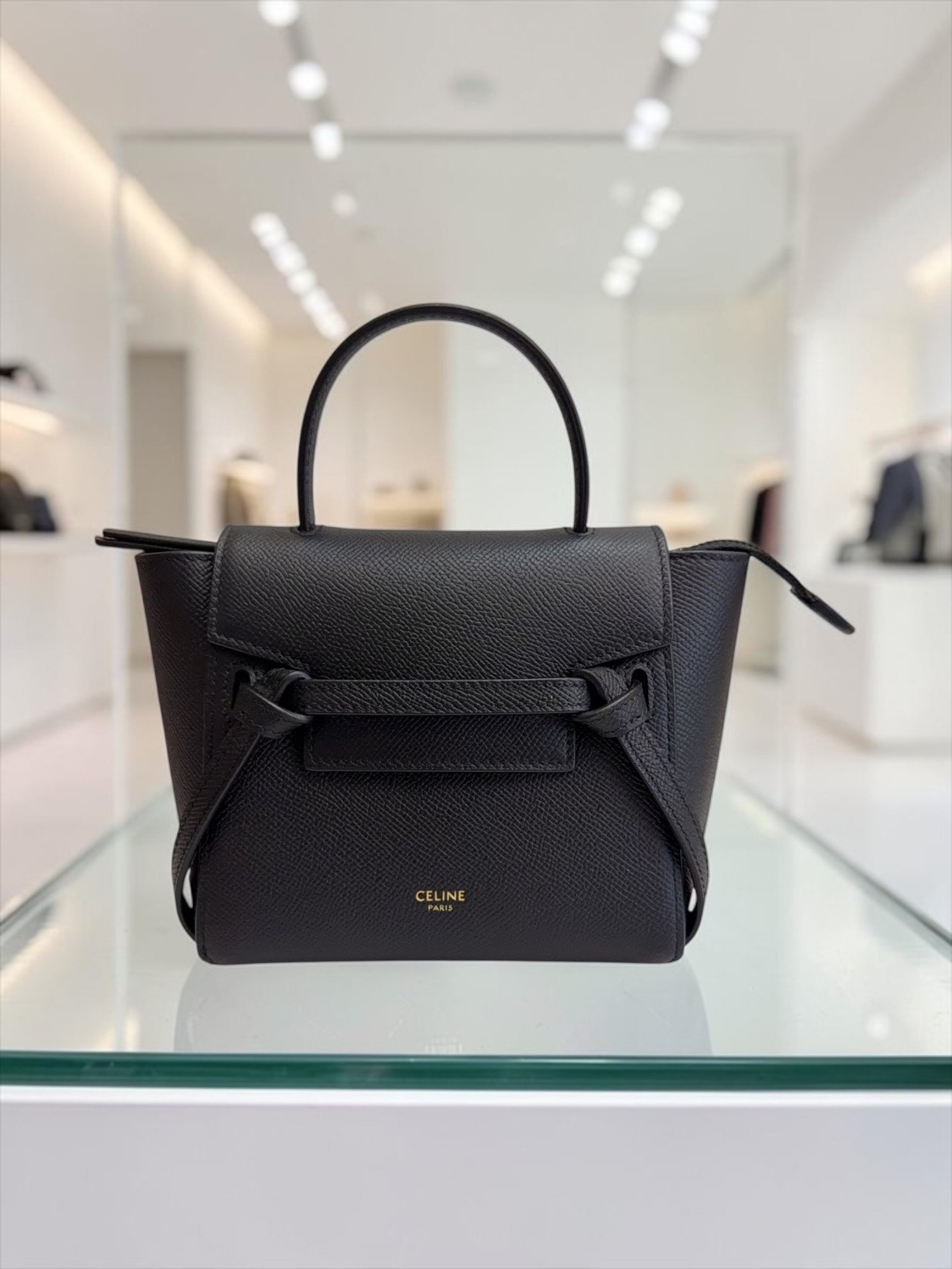 Celine Brand New-Celine Pico Belt-Black