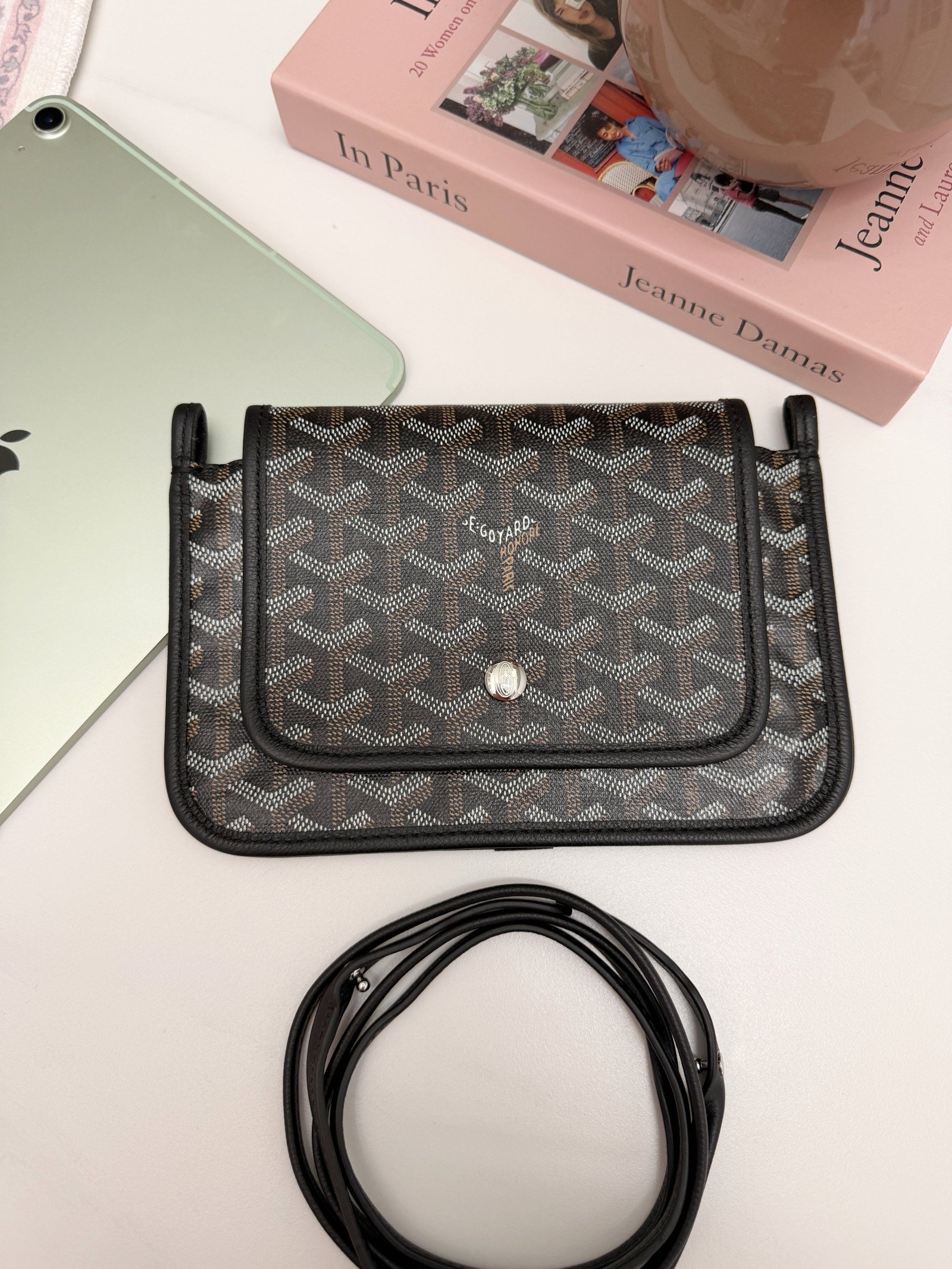 Goyard 90% New Goyard Plumet Pocket Wallet-Black